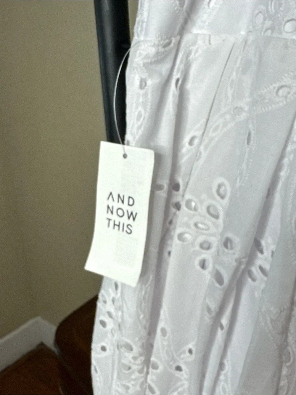 ❤️And Now This NWT White Eyelet Midi Skirt.  Size L.